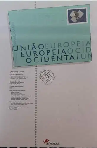 Portugal, 1994; 40 Jahre Europäische Gemeinschaft; Ankündigungsblatt