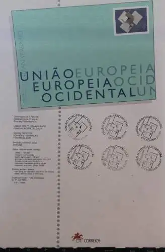 Portugal, 1994; 40 Jahre Europäische Gemeinschaft; Ankündigungsblatt