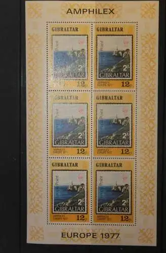 Gibraltar 1977, AMPHILEX 77, Marke auf Marke, KB MiNr. 364-66, postfrisch