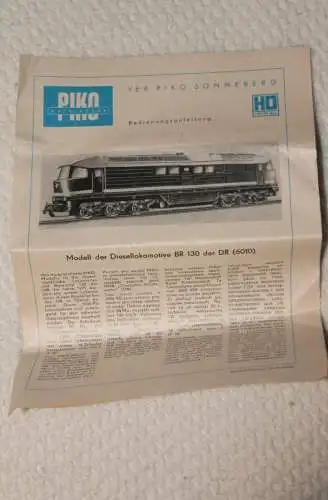 Diesellokomotive der Deutsche Reichsbahn; BR 130; PIKO; Epoche IV; neu in OVP