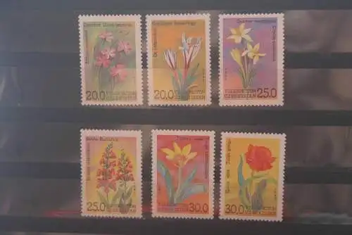 Usbekistan, 1993,Blumen; MiNr. 35-40, NMH