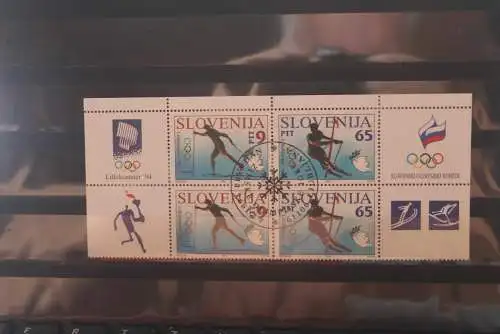 Slowenien, 1994 Olympische Spiele, MiNr. 76-77, Viererblock, gestempelt