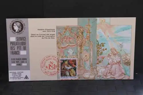 Frankreich Ausstellungskarte der La Poste zur NATIONAL POSTAGE STAMP SHOW NEW YORK 1985; Rotes Kreuz