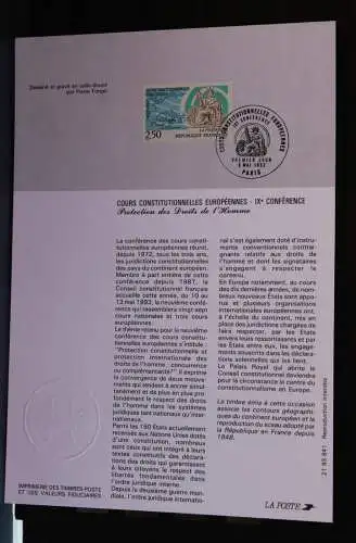 Frankreich, Ersttagsblatt, ETB, Konferenz Europäischer Verfassungsrichter, 1993