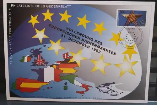 Deutschland, Gedenkblatt Europäischer Binnenmarkt 1992