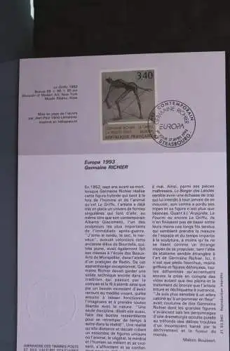 Europa Union, CEPT 1993, Offizielles Ersttagsblatt, ETB, 2 ETB