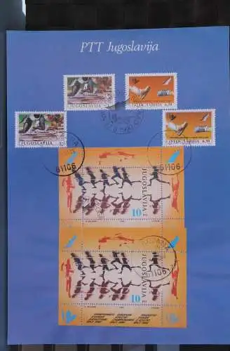 Jugoslawien, Leichtathletik-Europameisterschaften 1990, Ankündigungsblatt, Ersttagsblatt