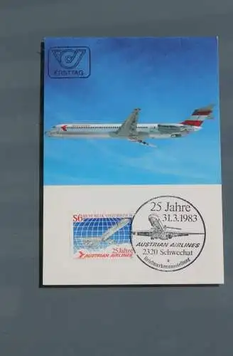 Österreich, Maximumkarte Austrian Airlines, 1983