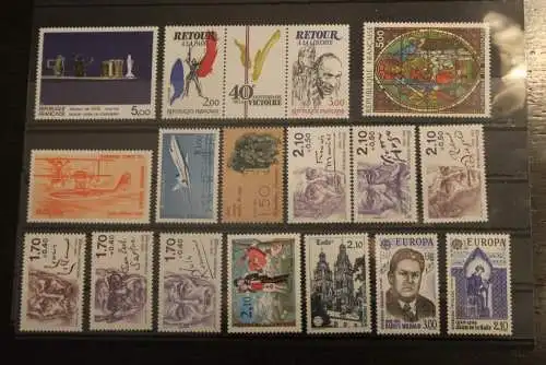 France 1985, 2476-2524; postfrisch, Frankreich Jahrgang 1985, 56 Werte, 1 MH, überkomplett, 3 Steckkarten