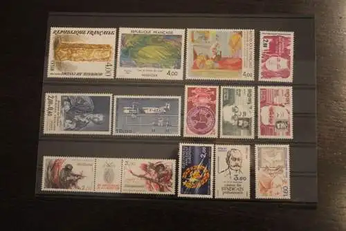 France 1984, postfrisch, Frankreich Jahrgang 1984, 60 Werte, überkomplett, 4 Steckkarten