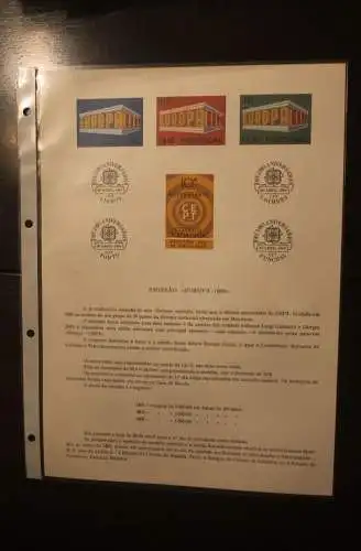 Portugal  CEPT EUROPA UNION 1969; MiNr. 1070-72; Ankündigungsblatt