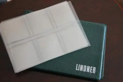 Münzen Taschenalbum, Münzalbum, Münzen Pocketalbum, Münzen Tauschalbum, LINDNER, dkl.-grün