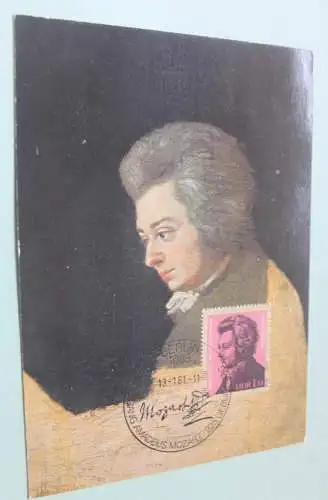 Mozart Maximumkarte, DDR 1981