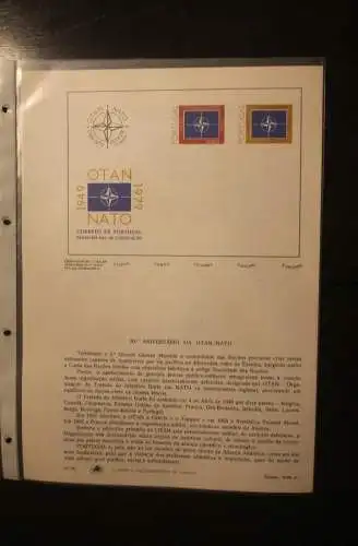 Portugal  30 Jahre NATO 1979; MiNr. 1439-40; Ankündigungsblatt