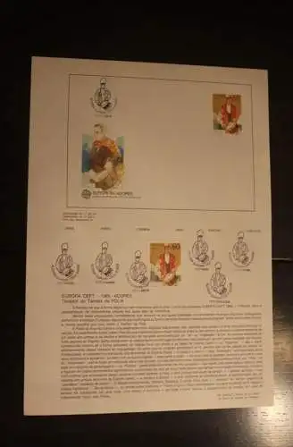 Portugal  Azoren; CEPT EUROPA-UNION 1985; ETB, Ersttagsblatt, MiNr. 373