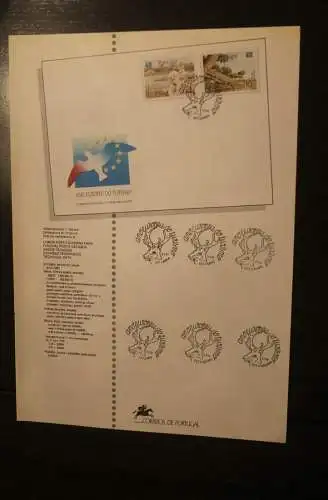 Portugal Europäisches Jahr des Tourismus 1991; Ankündigungsblatt