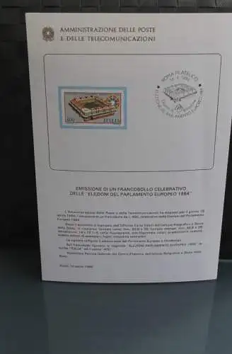 Ministerblatt Italien 1984; 2. Direktwahl zum Europa-Parlament; MiNr. 1878