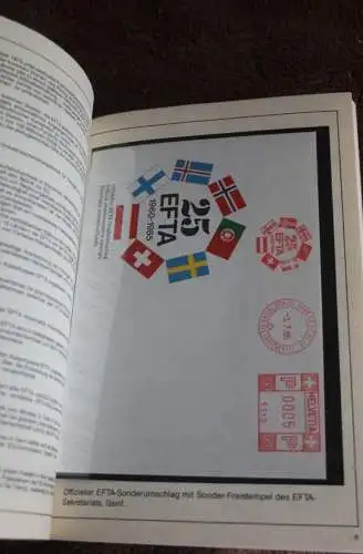 EFTA-Jahrbuch 1985; Jubiläumsjahrbuch; 1. Europäisches Markenjahrbuch, mit Schwarzdruck CEPT Norwegen 1985