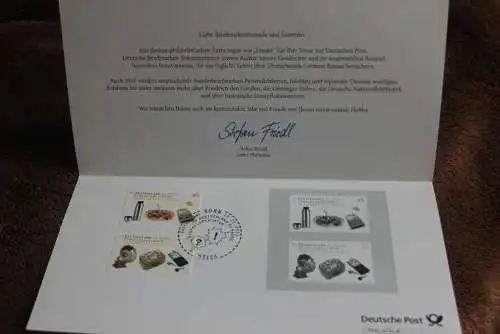 Versandstellenkarte für Abonnenten 2011; MiNr. 2891-92 und Schwarzdruck