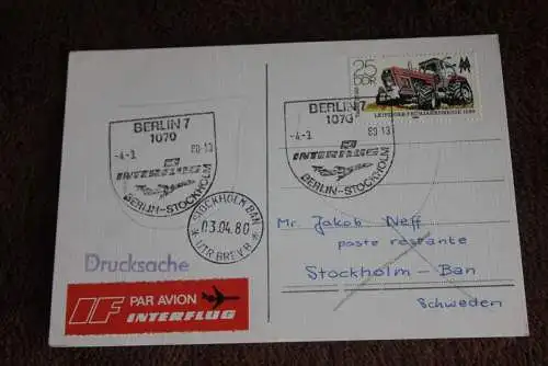Interflug Berlin-Stockholm, 1980