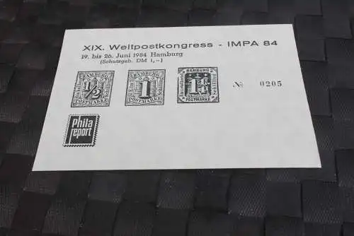 Vignette XIX. Weltpostkongress Hamburg 1984