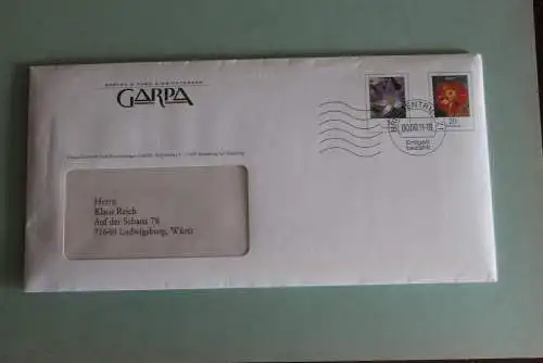 Ganzsachenumschlag "GARPA"; 2018; Wertstempel: Blumen