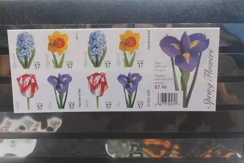 Spring Flowers, 20 Self adhesive  37 C. Stamps, 2005