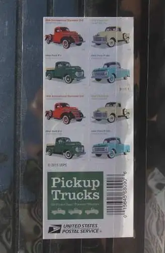 Pickup Trucks; 20 First-Class Self adhesive Forever Stamps, 2016