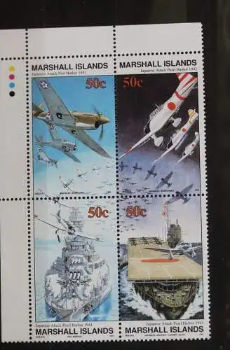 Marshall Islands; 2. Weltkrieg - Serie; WK II -Series 1990; Japanese Attack Pearl Harbor, ungebraucht