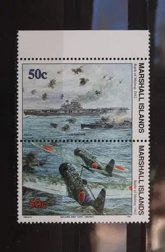 Marshall Islands; 2. Weltkrieg - Serie; WK II -Series 1990; ZD Battle of Midway, ungebraucht