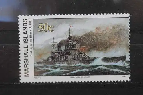 Marshall Islands; 2. Weltkrieg - Serie; WK II -Series 1990; Sinking of the Bismarck, ungebraucht