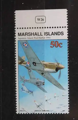 Marshall Islands; 2. Weltkrieg - Serie; WK II -Series 1990; Japanese Attak Pearl Harbor, ungebraucht