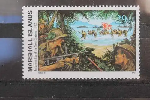 Marshall Islands; 2. Weltkrieg - Serie; WK II -Series 1990; Japanese Land on New Guinea , ungebraucht