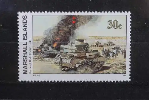 Marshall Islands; 2. Weltkrieg - Serie; WK II -Series 1990; Battle of Beda Fomm, ungebraucht