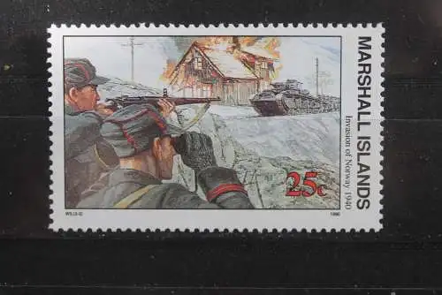 Marshall Islands; 2. Weltkrieg - Serie; WK II -Series 1990; Invasion of Norway, ungebraucht