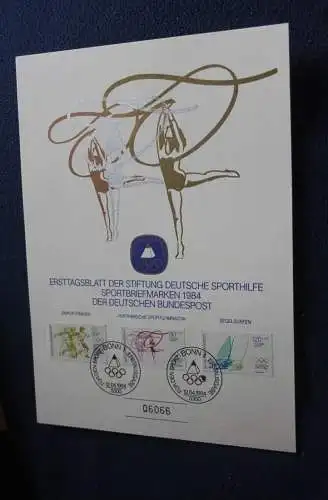 Für den Sport 1984; Ersttagsblatt der Sporthilfe