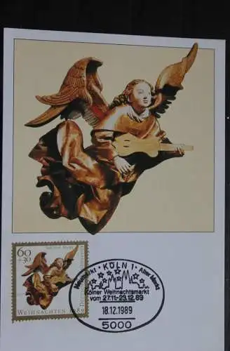 Weihnachten 1989; Sonderstempel Köln