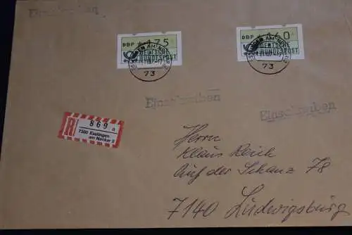 ATM Bedarfsbrief, Einschreiben, 1987; DIN A5-Format