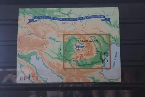 Europäische Donaukommission; Blockausgabe Rumänien 1981, Block 177, ungebraucht