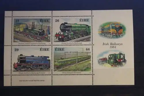 Eisenbahnen, Irland, Blockausgabe, 1984, ungebraucht