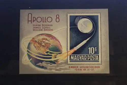 Apollo-8; Ungarn, Blockausgabe, 1968, gezähnt, ungebraucht