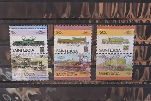 Eisenbahnen, Zusammendrucke, Saint Lucia, ungebraucht