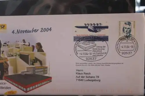 Werbebrief Deutsche Post, 2004, mit 2 verschiedenen Stempeln