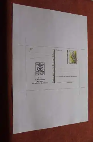 Schützt Gefährdete Tiere Waldohreule; mit Zudruck: 7. Weltjamboree REUNION; Ankündigungsblatt der POST, 2001, lesen