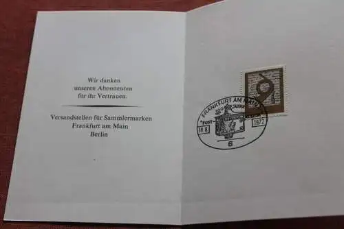 Klappkarte Deusche Post für Abonnenten; 1972