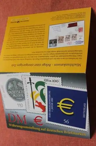 Klappkarte Deusche Post zur Währungsumstellung 2002