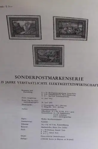 25 Jahre Verstaatlichte Elektrizitätswirtschaft;Legende,Erläuterungsblatt,Ankündigungsblatt,Ersttagsblatt; 28.6.1972