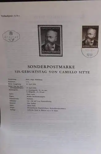 Camillo Sitte; Legende; Erläuterungsblatt, Abhandlung; ETB; 17. April 1968