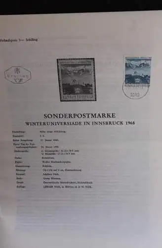 Winteruniversiade in Innsbruck 1968; Legende; Erläuterungsblatt, Abhandlung; ETB; 22. Jan. 1968