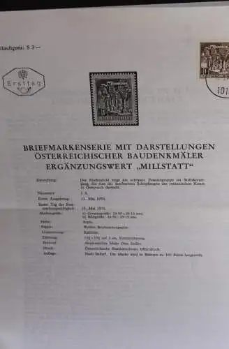 Österreichische Baudenkmäler: Millstatt; Legende; Erläuterungsblatt, Abhandlung; ETB; 15. Mai 1970